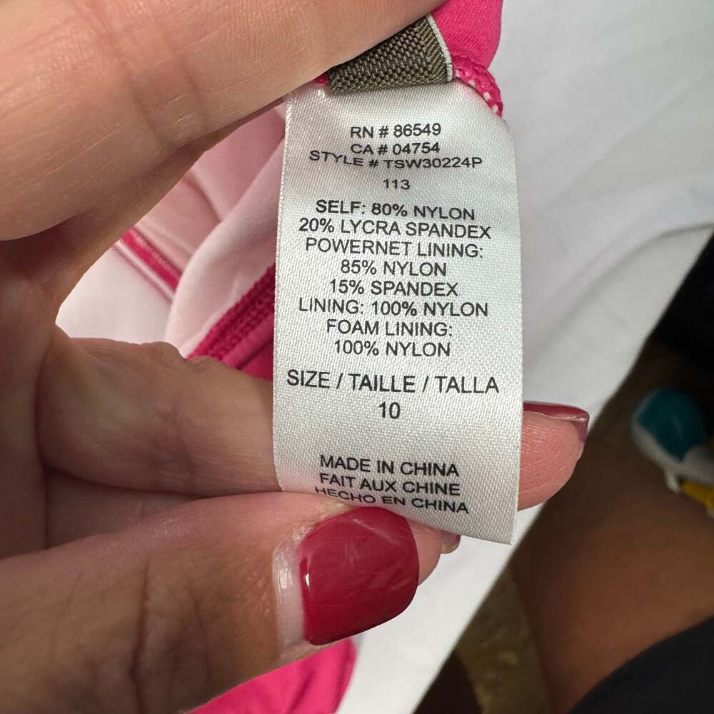 Tommy Bahama Swimsuit Women 6 Ruched Top Side Shirred Halter One-Piece Pink - Picture 6 of 6
